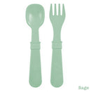 Re-Play Recycled Fork and Spoon Set - Naturals Collection - Sage