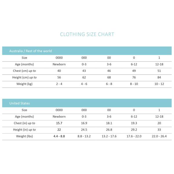 SHK - Clothing Size Chart
