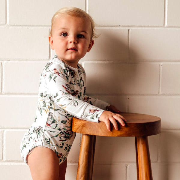 Snuggle Hunny Kids Long Sleeve Bodysuit - Eucalypt