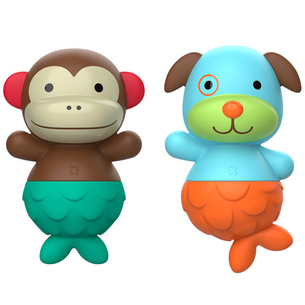 Skip Hop Zoo Mix & Match Flippers Bath Toy - Monkey / Dog