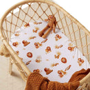 Snuggle Hunny Kids Fitted Bassinet Sheet and Change Pad Cover - Lion