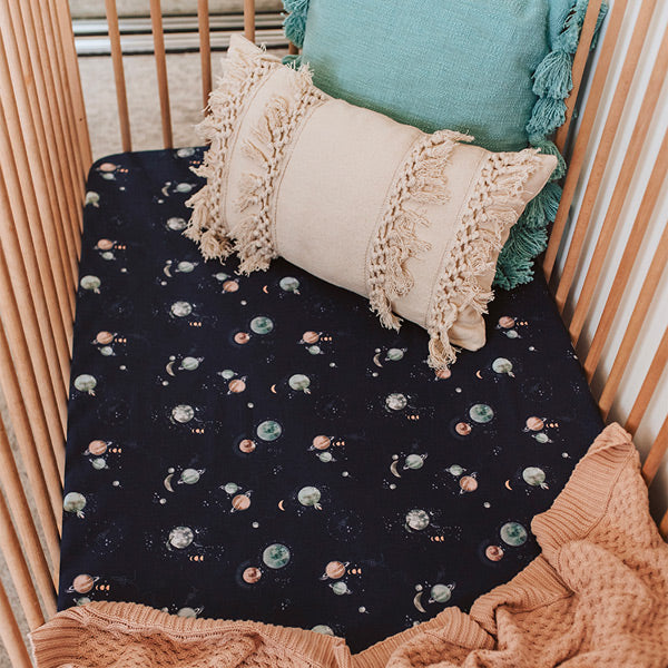 Snuggle Hunny Kids Fitted Cot Sheet - Milky Way