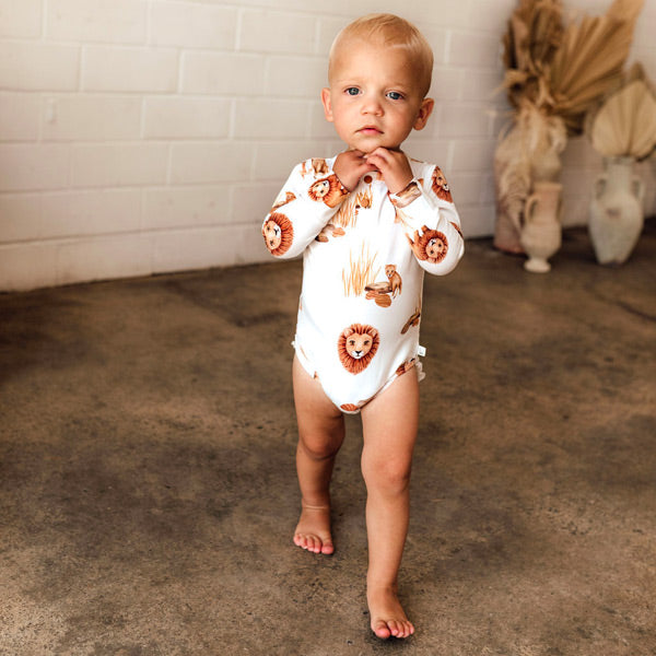 Snuggle Hunny Kids Long Sleeve Bodysuit - Lion