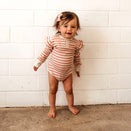 Snuggle Hunny Kids Long Sleeve Bodysuit - Rose Stripe