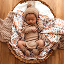 Snuggle Hunny Kids Merino Wool Bonnet and Booties - Fawn
