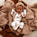 Snuggle Hunny Kids Merino Wool Bonnet and Booties - Fawn