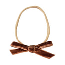 Snuggle Hunny Kids Petite Velvet Bow - Toffee