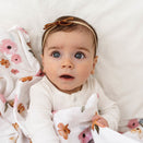 Snuggle Hunny Kids Petite Velvet Bow - Toffee