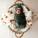Snuggle Hunny Kids Snuggle Swaddle Sack with Matching Headwear - Olive