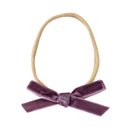 Snuggle Hunny Kids Petite Velvet Bow - Grape