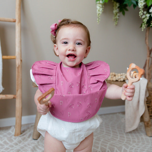 Snuggle Hunny Kids Waterproof Snuggle Bib - Floret Frill