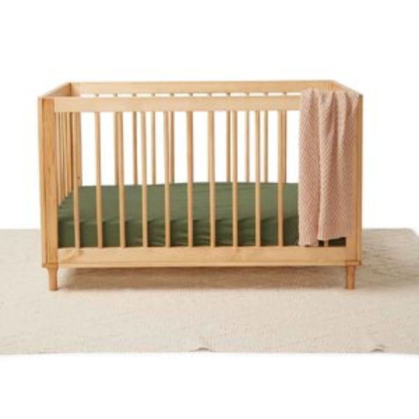 Snuggle Hunny Fitted Cot Sheet - Olive