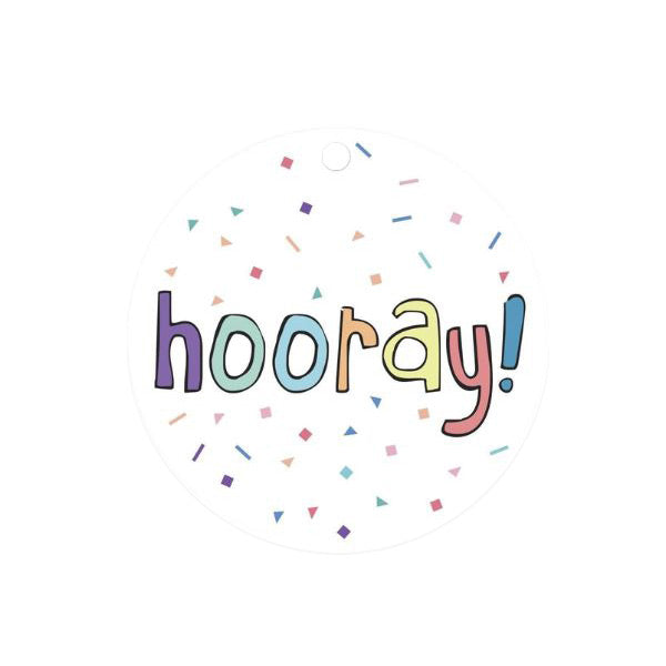 Sprout and Sparrow Round Gift Tag - Hooray Confetti