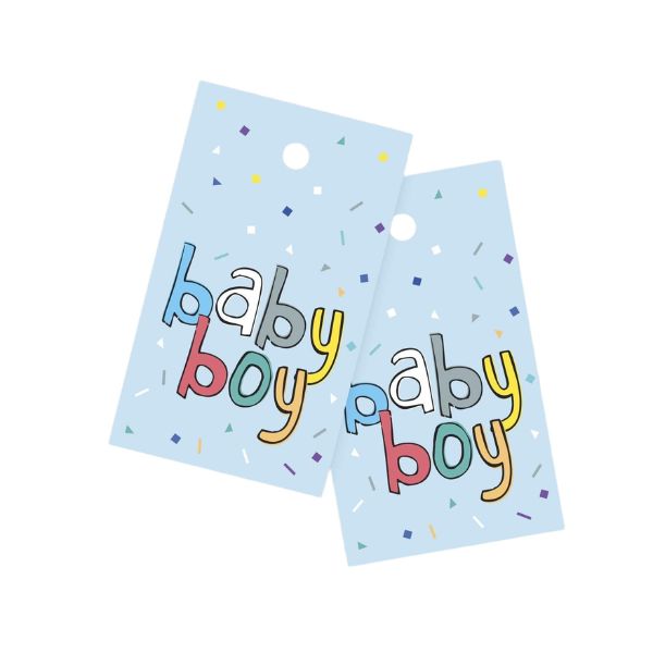 Sprout and Sparrow Gift Tag - Baby Boy Confetti