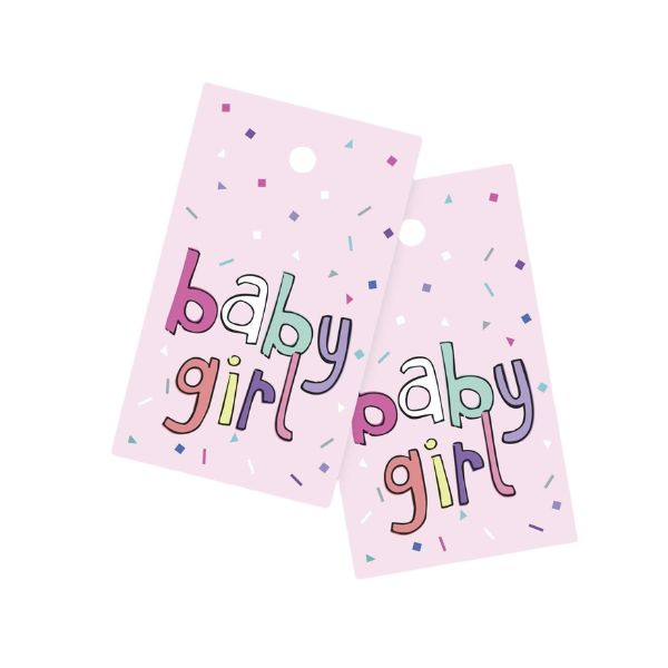 Sprout and Sparrow Gift Tag - Baby Girl Confetti