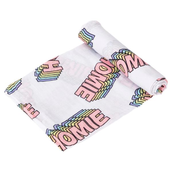 The Little Homie Organic Cotton Swaddle Wrap - Rainbow Homie