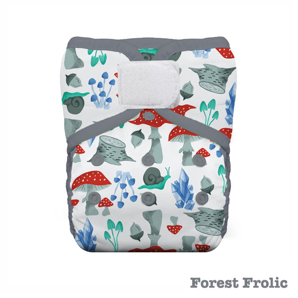 Thirsties Natural Pocket One Size Cloth Nappy - Hook and Loop - Forest Frolic