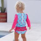 TicTasTogs Nappy Change Swimsuit - Dotty Watermelon