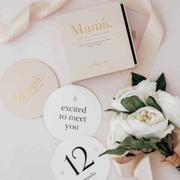 Truly Amor Mamá Pregnancy Milestone Cards
