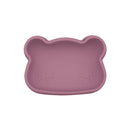 We Might Be Tiny Snackie Silicone Bowl + Plate - Bear - Dusty Rose