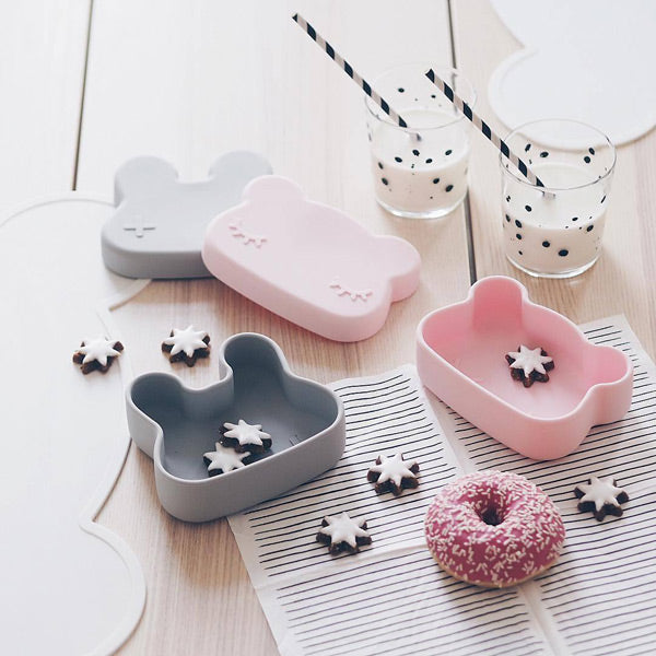 We Might Be Tiny Snackie Silicone Bowl + Plate - Bear