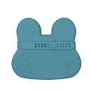 We Might Be Tiny Snackie Silicone Bowl + Plate - Bunny - Blue Dusk