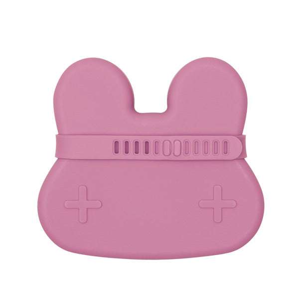 We Might Be Tiny Snackie Silicone Bowl + Plate - Bunny Dusty Pink