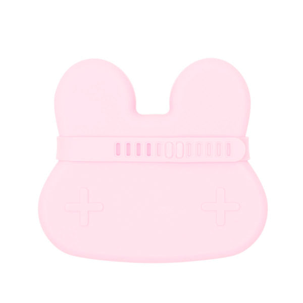 We Might Be Tiny Snackie Silicone Bowl + Plate - Bunny Powder Pink