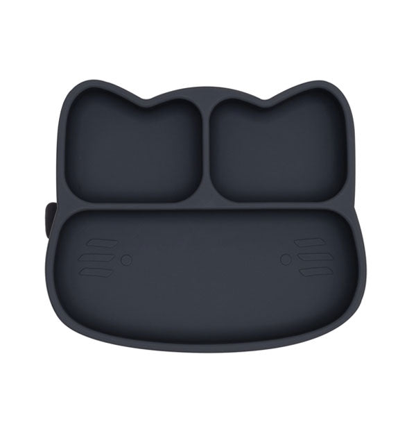 We Might Be Tiny Stickie Silicone Suction Plate - Cat - Charcoal