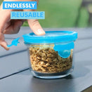 Wean Green Glass Wean Bowls 160ml - Garden - Four Pack