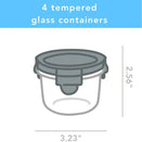 Wean Green Glass Wean Bowls 160ml - Garden - Four Pack