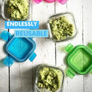 Wean Green Glass Wean Cubes 120ml - Garden - Four Pack