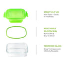 Wean Green Glass Snack Cubes 210ml - Garden - Four Pack