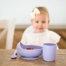 Wild Indiana Silicone Baby Bowl and Spoon Set - Limited Edition - Lilac