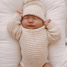Ziggy Lou Heirloom Chunky Knit Romper - Honey