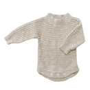 Ziggy Lou Heirloom Textured Chunky Knit Romper - Honey