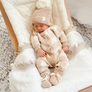 Ziggy Lou Knit Booties - Gingham (Caramel)