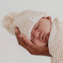 Ziggy Lou Textured Chunky Knitted Beanie - Honey