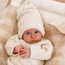Ziggy Lou Textured Chunky Knitted Beanie - Honey