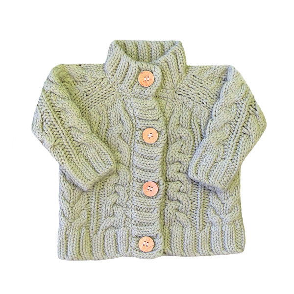 di LUSSO Living Cable Knit Cardigan - Mint
