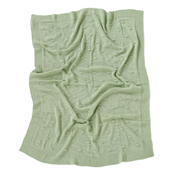 di LUSSO Living Marshmallow Knit Baby Blanket - Mint