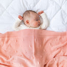 di LUSSO Living Marshmallow Knit Baby Blanket - Pink