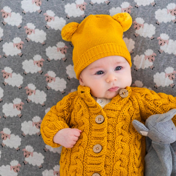 di LUSSO Living Poppy Baby Hat - Mustard